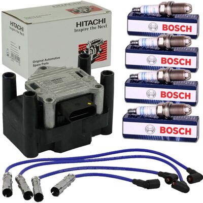 Hitachi Zündspule 4x Bosch Zündkerzen Zündleitung Für 1.6 Audi A3 8l Vw Golf Iv: Vw: 06a905409a Vw: 06a905409e Audi: 101000033aa Audi: 101000033af Aud Hitachi Zündspule 4x Bosch Zündkerzen Zündleitung Für 1.6 Audi A3 8l Vw Golf Iv: Vw: 06a905409a Vw: 06a905409e Audi: 101000033aa Audi: 101000033af Aud