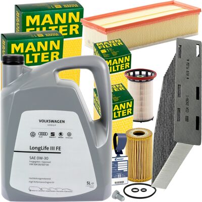 Hausmarke Mann Filter Inspektionspaket+5l Vw Original 0w30 Motoröl Für Audi Q3 Vw Tiguan: Ölfilter 1a First Automotive: E50286 3rg: 98706 3rg: 98713 Amc Filter: Hausmarke Mann Filter Inspektionspaket+5l Vw Original 0w30 Motoröl Für Audi Q3 Vw Tiguan: Ölfilter 1a First Automotive: E50286 3rg: 98706 3rg: 98713 Amc Filter: