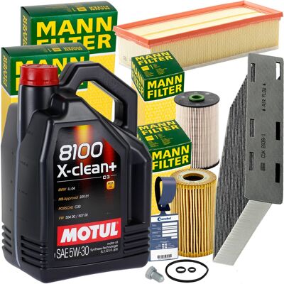 Hausmarke Mann Filter Inspektionspaket+5l Motul X-clean 5w30 Für Audi A3 Vw Golf 5 Skoda: Motoröl Motul: 102261 Motul: 102262 Motul: 102979 Motul: 103989 Motul: Hausmarke Mann Filter Inspektionspaket+5l Motul X-clean 5w30 Für Audi A3 Vw Golf 5 Skoda: Motoröl Motul: 102261 Motul: 102262 Motul: 102979 Motul: 103989 Motul: