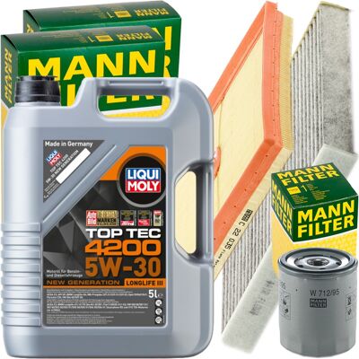 MANN-FILTER Mann Inspektionspaket+5l Liqui Moly 5w30 Motoröl Passend Für Audi A3 Vw Golf Vii: Filter, Innenraumluft 1a First Automotive: C30485 1a First Automotiv MANN-FILTER Mann Inspektionspaket+5l Liqui Moly 5w30 Motoröl Passend Für Audi A3 Vw Golf Vii: Filter, Innenraumluft 1a First Automotive: C30485 1a First Automotiv