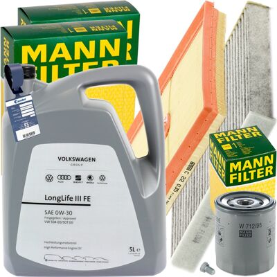 MANN-FILTER Mann Inspektionspaket+5l Original 0w30 Motoröl Passend Für Vw Golf 7 Audi Seat: Verschlussschraube, Ölwanne Audi: N90813201 Audi: N91101401 Audi: N908 MANN-FILTER Mann Inspektionspaket+5l Original 0w30 Motoröl Passend Für Vw Golf 7 Audi Seat: Verschlussschraube, Ölwanne Audi: N90813201 Audi: N91101401 Audi: N908