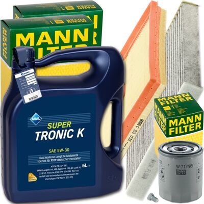MANN-FILTER Mann Filter Inspektionspaket+5l Aral 5w30 Motoröl Passend Für Audi A3 Vw Seat: Verschlussschraube, Ölwanne Audi: N90813201 Audi: N91101401 Audi: N9081 MANN-FILTER Mann Filter Inspektionspaket+5l Aral 5w30 Motoröl Passend Für Audi A3 Vw Seat: Verschlussschraube, Ölwanne Audi: N90813201 Audi: N91101401 Audi: N9081