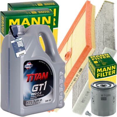MANN-FILTER Mann Filter Inspektionspaket+5l Fuchs 5w30 Motoröl Passend Für Audi A3 Vw Seat: Verschlussschraube, Ölwanne Audi: N90813201 Audi: N91101401 Audi: N908 MANN-FILTER Mann Filter Inspektionspaket+5l Fuchs 5w30 Motoröl Passend Für Audi A3 Vw Seat: Verschlussschraube, Ölwanne Audi: N90813201 Audi: N91101401 Audi: N908