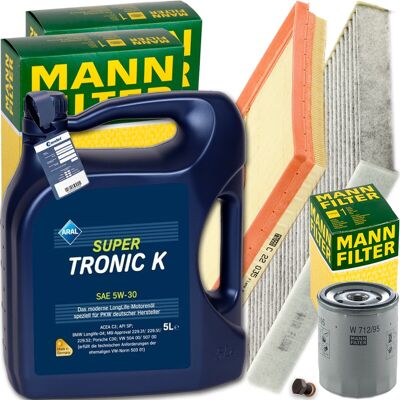 MANN-FILTER Mann Inspektionspaket+5l Aral 5w-30 Motoröl Passend Für Vw Golf Vii Audi 1.0tsi: Luftfilter Vag: 04c129620a 1a First Automotive: A63737 Ashika: Fa0943 MANN-FILTER Mann Inspektionspaket+5l Aral 5w-30 Motoröl Passend Für Vw Golf Vii Audi 1.0tsi: Luftfilter Vag: 04c129620a 1a First Automotive: A63737 Ashika: Fa0943