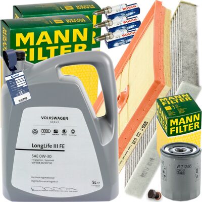 MANN-FILTER Mann Inspektionspaket+5l Original 0w30 Motoröl Passend Für Vw Golf 7 Audi 1.0tsi: Luftfilter Vag: 04c129620a 1a First Automotive: A63737 Ashika: Fa094 MANN-FILTER Mann Inspektionspaket+5l Original 0w30 Motoröl Passend Für Vw Golf 7 Audi 1.0tsi: Luftfilter Vag: 04c129620a 1a First Automotive: A63737 Ashika: Fa094