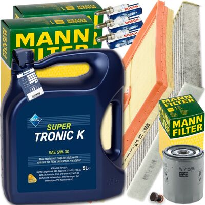 MANN-FILTER Mann Inspektionspaket+5l Aral 5w30 Motoröl Passend Für Vw Golf Vii Audi 1.0tsi: Luftfilter Vag: 04c129620a 1a First Automotive: A63737 Ashika: Fa0943j MANN-FILTER Mann Inspektionspaket+5l Aral 5w30 Motoröl Passend Für Vw Golf Vii Audi 1.0tsi: Luftfilter Vag: 04c129620a 1a First Automotive: A63737 Ashika: Fa0943j