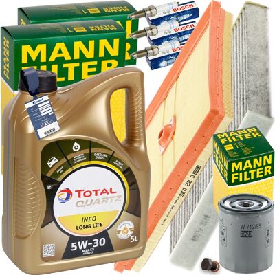 MANN-FILTER Mann Inspektionspaket+5l Total 5w30 Motoröl Passend Für Vw Golf Vii Audi 1.0tsi: Luftfilter Vag: 04c129620a 1a First Automotive: A63737 Ashika: Fa0943 MANN-FILTER Mann Inspektionspaket+5l Total 5w30 Motoröl Passend Für Vw Golf Vii Audi 1.0tsi: Luftfilter Vag: 04c129620a 1a First Automotive: A63737 Ashika: Fa0943