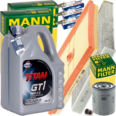 MANN-FILTER Mann Inspektionspaket+5l Fuchs 5w30 Motoröl Passend Für Vw Golf Vii Audi 1.0tsi: Luftfilter 1a First Automotive: A63737 Amc Filter: Faf10748 Ap Xenerg MANN-FILTER Mann Inspektionspaket+5l Fuchs 5w30 Motoröl Passend Für Vw Golf Vii Audi 1.0tsi: Luftfilter 1a First Automotive: A63737 Amc Filter: Faf10748 Ap Xenerg
