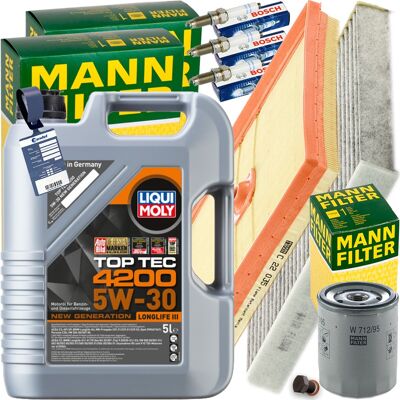 MANN-FILTER Mann Inspektionspaket+5l Liqui Moly 5w30 Motoröl Passend Für Vw Golf Vii Audi A3: Luftfilter 1a First Automotive: A63737 Amc Filter: Faf10748 Ap Xener MANN-FILTER Mann Inspektionspaket+5l Liqui Moly 5w30 Motoröl Passend Für Vw Golf Vii Audi A3: Luftfilter 1a First Automotive: A63737 Amc Filter: Faf10748 Ap Xener
