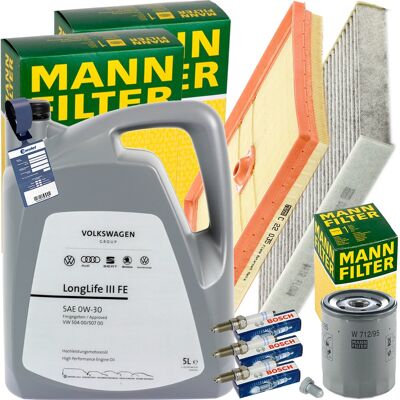 MANN-FILTER Mann Inspektionspaket+5l Original 0w30 Motoröl Passend Für Seat Leon Vw 1.0 Tsi: Verschlussschraube, Ölwanne Audi: N90813201 Audi: N91101401 Audi: N90 MANN-FILTER Mann Inspektionspaket+5l Original 0w30 Motoröl Passend Für Seat Leon Vw 1.0 Tsi: Verschlussschraube, Ölwanne Audi: N90813201 Audi: N91101401 Audi: N90