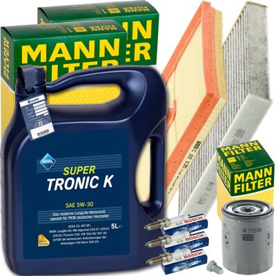 MANN-FILTER Mann Inspektionspaket+5l Aral 5w-30 Motoröl Passend Für Seat Leon Vw 1.0 Tsi: Verschlussschraube, Ölwanne Audi: N90813201 Audi: N91101401 Audi: N90813 MANN-FILTER Mann Inspektionspaket+5l Aral 5w-30 Motoröl Passend Für Seat Leon Vw 1.0 Tsi: Verschlussschraube, Ölwanne Audi: N90813201 Audi: N91101401 Audi: N90813