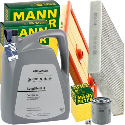 MANN-FILTER Mann Inspektionspaket+1x5l Orginal 0w30 Motoröl Passend Für Vw Golf 7 Seat Leon: Luftfilter Vag: 04e129620 1a First Automotive: A63649 Ashika: Fa0915j MANN-FILTER Mann Inspektionspaket+1x5l Orginal 0w30 Motoröl Passend Für Vw Golf 7 Seat Leon: Luftfilter Vag: 04e129620 1a First Automotive: A63649 Ashika: Fa0915j