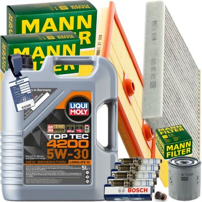 MANN-FILTER Mann Inspektionspaket+5l Liqui 5w-30 Öl Passend Für 1.2+1.4 Tsi Vw Golf 7 Touran: Luftfilter 1a First Automotive: A63649 Amc Filter: Faf10999 Ap Xener MANN-FILTER Mann Inspektionspaket+5l Liqui 5w-30 Öl Passend Für 1.2+1.4 Tsi Vw Golf 7 Touran: Luftfilter 1a First Automotive: A63649 Amc Filter: Faf10999 Ap Xener