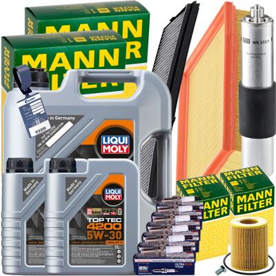 MANN-FILTER Mann Inspektionskit+2x1l+1x5l Liqui Moly 5w30 Öl Passend Für Bmw 3er E46 320-30i: Luftfilter 1a First Automotive: A60411 Amc Filter: Faf10115 Ap Xener MANN-FILTER Mann Inspektionskit+2x1l+1x5l Liqui Moly 5w30 Öl Passend Für Bmw 3er E46 320-30i: Luftfilter 1a First Automotive: A60411 Amc Filter: Faf10115 Ap Xener