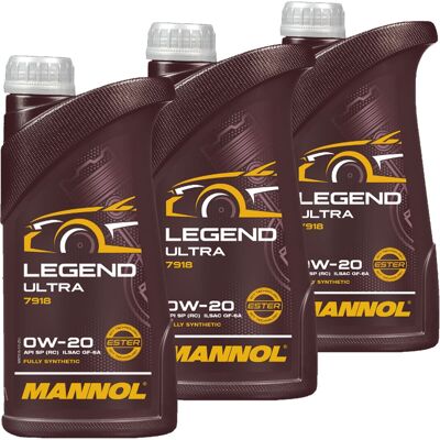 3x1l Mannol 7918 Legend Ultra Sae 0w20 Passend Für Api Sp Rc Gm Dexos1 Gen2 Ford: Mannol 7918 3x1l Mannol 7918 Legend Ultra Sae 0w20 Passend Für Api Sp Rc Gm Dexos1 Gen2 Ford: Mannol 7918