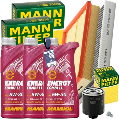MANN-FILTER Mann Inspektionskit+3x1l Mannol Nrg 5w30 Öl Passend Für Vw Polo 9n Skoda 1.4 16v: Ölfilter 1a First Automotive: L40131 Amc Filter: Fof10188 Ap Xenergy MANN-FILTER Mann Inspektionskit+3x1l Mannol Nrg 5w30 Öl Passend Für Vw Polo 9n Skoda 1.4 16v: Ölfilter 1a First Automotive: L40131 Amc Filter: Fof10188 Ap Xenergy