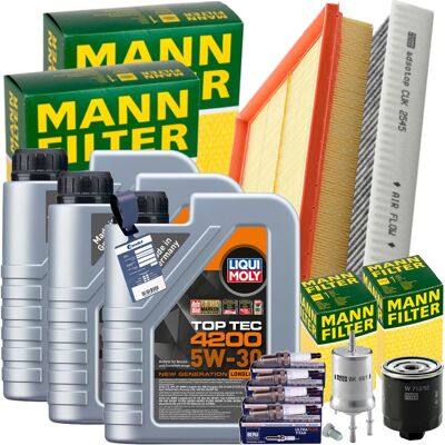 MANN-FILTER Mann Inspektionspaket+3x1l Liqui Moly 5w-30 Öl Passend Für Vw Polo 9n Skoda 1.4: Ölfilter 1a First Automotive: L40131 Amc Filter: Fof10188 Ap Xenergy: MANN-FILTER Mann Inspektionspaket+3x1l Liqui Moly 5w-30 Öl Passend Für Vw Polo 9n Skoda 1.4: Ölfilter 1a First Automotive: L40131 Amc Filter: Fof10188 Ap Xenergy:
