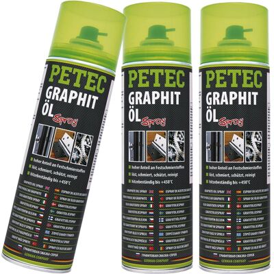 3x500ml Petec Graphit-öl Multifunktion Kriechöl Rostlöser Schmierstoff Universal: Petec: 72250 3x500ml Petec Graphit-öl Multifunktion Kriechöl Rostlöser Schmierstoff Universal: Petec: 72250