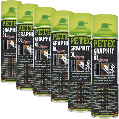 6x500ml Petec Graphit-öl Multifunktion Kriechöl Rostlöser Schmierstoff Universal: Petec: 72250 6x500ml Petec Graphit-öl Multifunktion Kriechöl Rostlöser Schmierstoff Universal: Petec: 72250