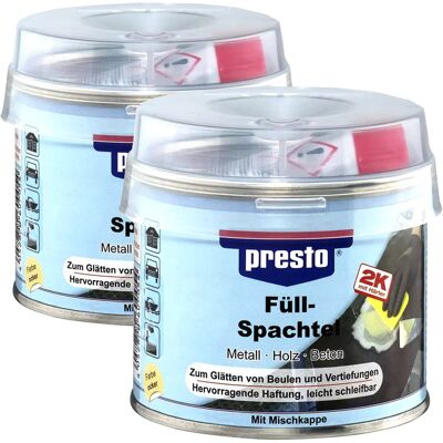 MOTIP 2x 250g Presto 2k Füllspachtel Härter Polyester Universall Holz Metall Beton: Presto: 600054 MOTIP 2x 250g Presto 2k Füllspachtel Härter Polyester Universall Holz Metall Beton: Presto: 600054