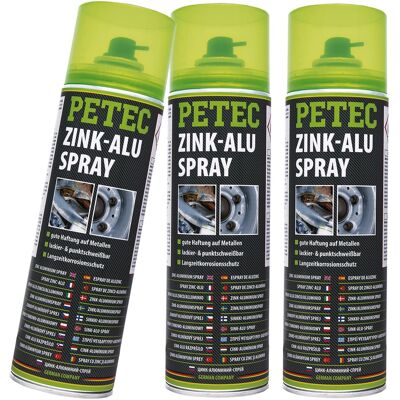 3x 500 Ml Petec Zink-alu Spray Rostschutz Grundierung Rost Verzinken Silber: Petec: 71050 3x 500 Ml Petec Zink-alu Spray Rostschutz Grundierung Rost Verzinken Silber: Petec: 71050