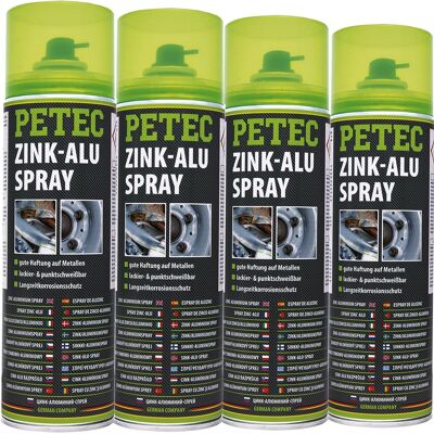 4x 500 Ml Petec Zink-alu Spray Rostschutz Grundierung Rost Verzinken Silber: Petec: 71050 4x 500 Ml Petec Zink-alu Spray Rostschutz Grundierung Rost Verzinken Silber: Petec: 71050