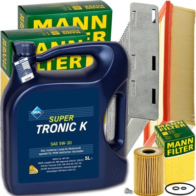 MANN-FILTER Mann Inspektionspaket+5l Aral 5w-30 Motoröl Passend Für Vw Golf 5 Audi A3 Skoda: Luftfilter 1a First Automotive: A62102 Amc Filter: Faf10058 Ap Xenerg MANN-FILTER Mann Inspektionspaket+5l Aral 5w-30 Motoröl Passend Für Vw Golf 5 Audi A3 Skoda: Luftfilter 1a First Automotive: A62102 Amc Filter: Faf10058 Ap Xenerg