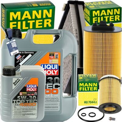 MANN-FILTER Mann Inspektionspaket+6l Liqui Moly 5w30 Öl Passend Für Mercedes W 204 M 274.910: Ölfilter 1a First Automotive: E50315 3rg: 98501 3rg: 98506 Amc Filte MANN-FILTER Mann Inspektionspaket+6l Liqui Moly 5w30 Öl Passend Für Mercedes W 204 M 274.910: Ölfilter 1a First Automotive: E50315 3rg: 98501 3rg: 98506 Amc Filte