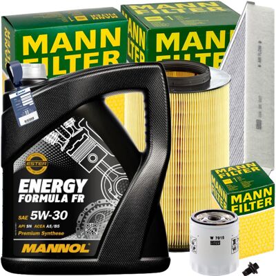 MANN-FILTER Mann Inspektionspaket+5l Mannol Fr 5w-30 Öl Passend Für Ford Focus 3 1.6 Ab 2013: Luftfilter Ford: 1496204 Ford: 1448616 Ford: 1477153 Ford: 1690582 F MANN-FILTER Mann Inspektionspaket+5l Mannol Fr 5w-30 Öl Passend Für Ford Focus 3 1.6 Ab 2013: Luftfilter Ford: 1496204 Ford: 1448616 Ford: 1477153 Ford: 1690582 F