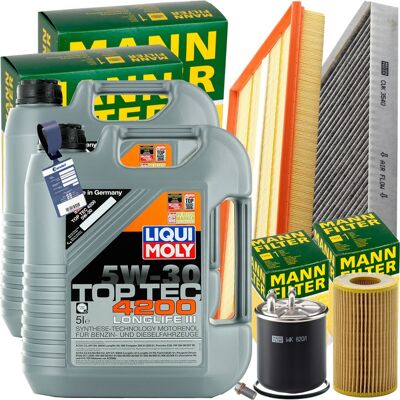 MANN-FILTER Mann Inspektionskit+10l Liqui Moly 5w30 Öl Passend Für Mercedes Vito Viano Mixto: Ölfilter 1a First Automotive: E50312 3rg: 98502 3rg: 98507 Ackoja: A MANN-FILTER Mann Inspektionskit+10l Liqui Moly 5w30 Öl Passend Für Mercedes Vito Viano Mixto: Ölfilter 1a First Automotive: E50312 3rg: 98502 3rg: 98507 Ackoja: A