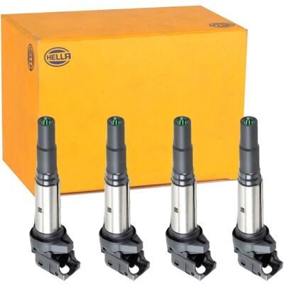 Hella 4x Zündspule für BMW E81 E87 E46 E90 Z4 Mini - Zündspule Hella 4x Zündspule für BMW E81 E87 E46 E90 Z4 Mini - Zündspule
