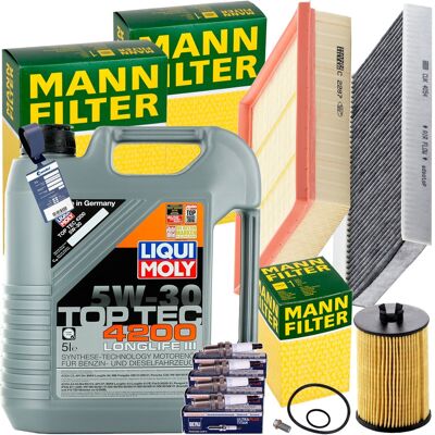 MANN-FILTER Mann Inspektionspaket+5l Liqui Moly 5w30 Öl Passend Für Mercedes A/b Klasse W169: Ölfilter 1a First Automotive: E50337 Amc Filter: Fof10054 Ap Xenergy MANN-FILTER Mann Inspektionspaket+5l Liqui Moly 5w30 Öl Passend Für Mercedes A/b Klasse W169: Ölfilter 1a First Automotive: E50337 Amc Filter: Fof10054 Ap Xenergy
