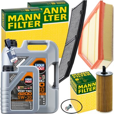 MANN-FILTER Mann Inspektionspaket+6l Liqui Moly 5w-30 Öl Passend Für Bmw 3er E90 X1 16-25d: Ölfilter 1a First Automotive: E50382 Amc Filter: To148 Ap Xenergy: X15 MANN-FILTER Mann Inspektionspaket+6l Liqui Moly 5w-30 Öl Passend Für Bmw 3er E90 X1 16-25d: Ölfilter 1a First Automotive: E50382 Amc Filter: To148 Ap Xenergy: X15