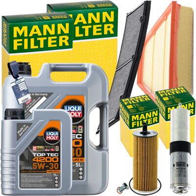 MANN-FILTER Mann Inspektionspaket+6l Liqui Moly 5w-30 Öl Passend Für Bmw 3er E90 X1 16-25d: Ölfilter 1a First Automotive: E50382 Amc Filter: To148 Ap Xenergy: X15 MANN-FILTER Mann Inspektionspaket+6l Liqui Moly 5w-30 Öl Passend Für Bmw 3er E90 X1 16-25d: Ölfilter 1a First Automotive: E50382 Amc Filter: To148 Ap Xenergy: X15