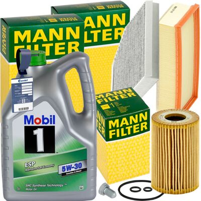 Mann Inspektionspaket + Mobil 5w-30 Motoröl Passend Für Audi A4 B8 A5 Q5 2.0tdi: Luftfilter Vag: 8k0133843e Vag: 8k0133843m Vag: 8r0133843c Vag: 8r013 Mann Inspektionspaket + Mobil 5w-30 Motoröl Passend Für Audi A4 B8 A5 Q5 2.0tdi: Luftfilter Vag: 8k0133843e Vag: 8k0133843m Vag: 8r0133843c Vag: 8r013