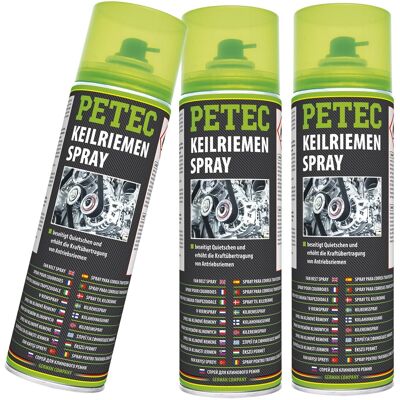 3x Petec 500ml Antirutsch-quietsch Keilriemenspray Keilriemenpflege Silikonfrei: 3x Petec 500ml Antirutsch-quietsch Keilriemenspray Keilriemenpflege Silikonfrei: