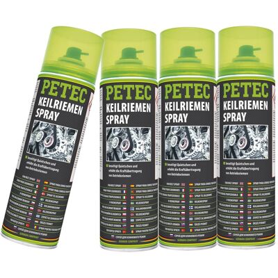4x Petec 500ml Antirutsch-quietsch Keilriemenspray Keilriemenpflege Silikonfrei: 4x Petec 500ml Antirutsch-quietsch Keilriemenspray Keilriemenpflege Silikonfrei:
