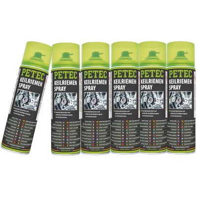 6x Petec 500ml Antirutsch-quietsch Keilriemenspray Keilriemenpflege Silikonfrei: 6x Petec 500ml Antirutsch-quietsch Keilriemenspray Keilriemenpflege Silikonfrei: