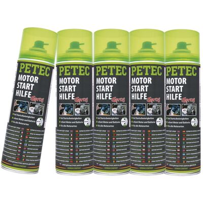 5x500ml Petec Motorstarthilfe-, Starthilfe, Kaltstarthilfespray Zündhilfe: 5x500ml Petec Motorstarthilfe-, Starthilfe, Kaltstarthilfespray Zündhilfe: