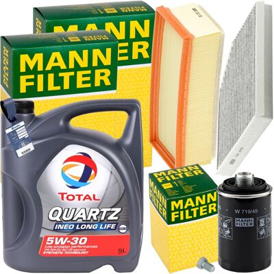MANN-FILTER Mann Inspektionspaket+5l Total 5w-30 Motoröl Passend Für Audi A4 B8 A5 Q5 Tfsi: Luftfilter 1a First Automotive: A63226 Amc Filter: Faf10296 Ap Xenergy MANN-FILTER Mann Inspektionspaket+5l Total 5w-30 Motoröl Passend Für Audi A4 B8 A5 Q5 Tfsi: Luftfilter 1a First Automotive: A63226 Amc Filter: Faf10296 Ap Xenergy