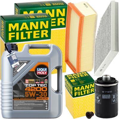 MANN-FILTER Mann Inspektionspaket+5l Liqui Moly 5w-30 Öl Passend Für Audi A5 8t Q5 1.8+2.0: Luftfilter 1a First Automotive: A63226 Amc Filter: Faf10296 Ap Xenergy MANN-FILTER Mann Inspektionspaket+5l Liqui Moly 5w-30 Öl Passend Für Audi A5 8t Q5 1.8+2.0: Luftfilter 1a First Automotive: A63226 Amc Filter: Faf10296 Ap Xenergy