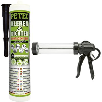 1x Petec Kleben&dichten Montagekleber Schwarz 290 Ml Kleber + Ausdrückpistole: Art.-nr. 94729 1x Petec Kleben&dichten Montagekleber Schwarz 290 Ml Kleber + Ausdrückpistole: Art.-nr. 94729