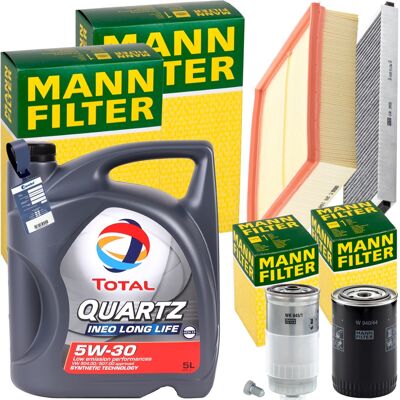MANN-FILTER Mann Inspektionspaket+5l Total 5w-30 Motoröl Passend Für Audi A4 B5 Vw 1.9 Tdi: Kraftstofffilter 1a First Automotive: D20435 Amc Filter: Fff10050 Ap X MANN-FILTER Mann Inspektionspaket+5l Total 5w-30 Motoröl Passend Für Audi A4 B5 Vw 1.9 Tdi: Kraftstofffilter 1a First Automotive: D20435 Amc Filter: Fff10050 Ap X