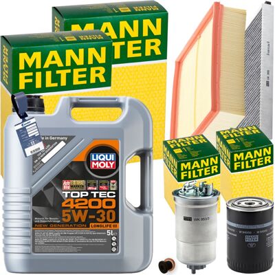 MANN-FILTER Mann Inspektionspaket+5l Liqui Moly 5w-30 Öl Passend Für Vw Passat B5 3b2 Tdi: Luftfilter 1a First Automotive: A60327 Amc Filter: Faf10196 Amc Filter: MANN-FILTER Mann Inspektionspaket+5l Liqui Moly 5w-30 Öl Passend Für Vw Passat B5 3b2 Tdi: Luftfilter 1a First Automotive: A60327 Amc Filter: Faf10196 Amc Filter: