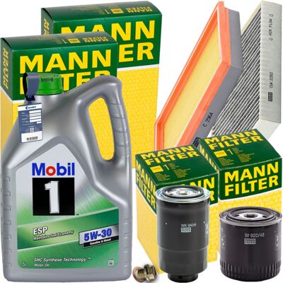 MANN-FILTER Mann Inspektionspaket + Mobil 5w-30 Motoröl Passend Für Nissan X-trail T30 2.0: Ölfilter 1a First Automotive: L40062 1a First Automotive: L40171 Ackoj MANN-FILTER Mann Inspektionspaket + Mobil 5w-30 Motoröl Passend Für Nissan X-trail T30 2.0: Ölfilter 1a First Automotive: L40062 1a First Automotive: L40171 Ackoj