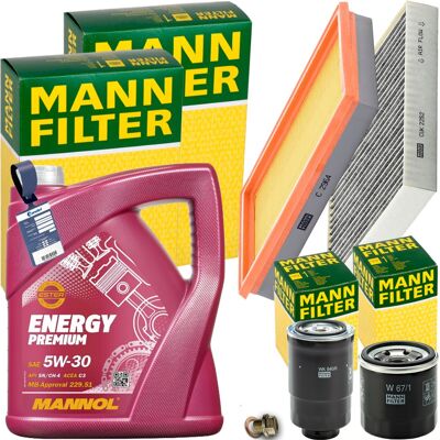 MANN-FILTER Mann Inspektionspaket+5l Mannol 5w-30 Motoröl Passend Für Nissan X-trail T30 2.0: Kraftstofffilter 1a First Automotive: D21141 Ackoja: A700301 Amc Fil MANN-FILTER Mann Inspektionspaket+5l Mannol 5w-30 Motoröl Passend Für Nissan X-trail T30 2.0: Kraftstofffilter 1a First Automotive: D21141 Ackoja: A700301 Amc Fil