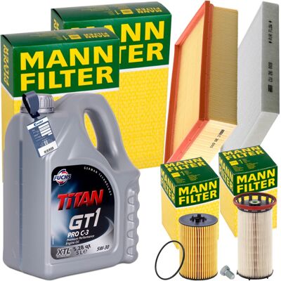 MANN-FILTER Mann Inspektionspaket+5l Fuchs 5w-30 Motoröl Passend Für Audi A3 8v Golf 7 Tdi: Kraftstofffilter 1a First Automotive: D21463 Aic: 57381 Amc Filter: Ff MANN-FILTER Mann Inspektionspaket+5l Fuchs 5w-30 Motoröl Passend Für Audi A3 8v Golf 7 Tdi: Kraftstofffilter 1a First Automotive: D21463 Aic: 57381 Amc Filter: Ff