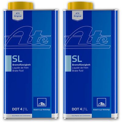 2x 1 Liter Ate Bremsflüssigkeit Sl Dot4 03.9901-5802.2 Brake Fluid: 2x 1 Liter Ate Bremsflüssigkeit Sl Dot4 03.9901-5802.2 Brake Fluid: