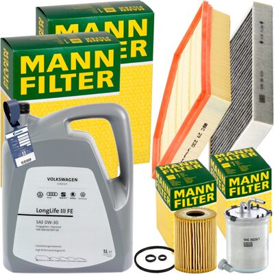 MANN-FILTER Mann Inspektionspaket+5l Original 5w-30 Motoröl Passend Für Audi A1 8x 2.0 Tdi: Ölfilter 1a First Automotive: E50286 3rg: 98706 3rg: 98713 Amc Filter: MANN-FILTER Mann Inspektionspaket+5l Original 5w-30 Motoröl Passend Für Audi A1 8x 2.0 Tdi: Ölfilter 1a First Automotive: E50286 3rg: 98706 3rg: 98713 Amc Filter: