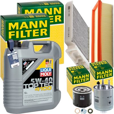 MANN-FILTER Mann Inspektionspaket+5l Liqui Moly 5w-40 Öl Passend Für 1.5dci Renault Twingo 2: Luftfilter 1a First Automotive: A70738 Amc Filter: Faf10273 Amc Filt MANN-FILTER Mann Inspektionspaket+5l Liqui Moly 5w-40 Öl Passend Für 1.5dci Renault Twingo 2: Luftfilter 1a First Automotive: A70738 Amc Filter: Faf10273 Amc Filt